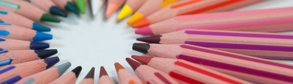 BELC header image of colored pencils in a circle